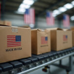 boxes with American flag and "Made in USA" text